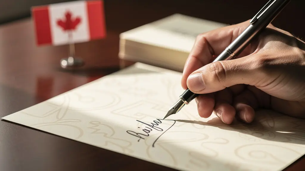 Hand writing personalized note on premium Canadian-made stationery