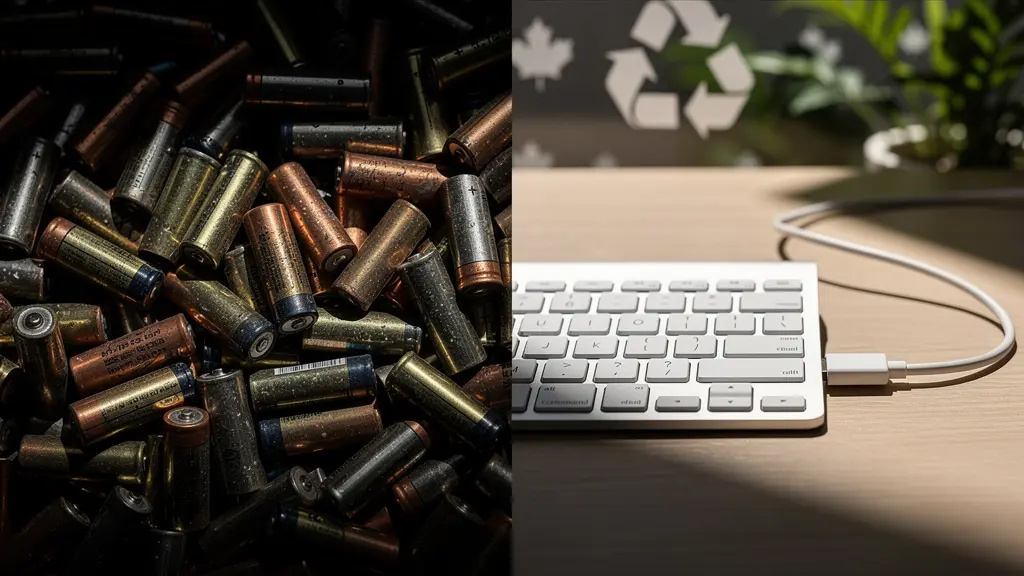 Sustainable keyboard options comparison in Canadian office