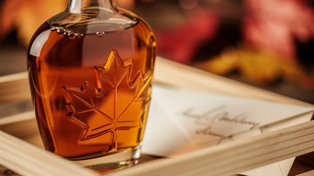 Premium Quebec maple syrup gift set with handwritten note