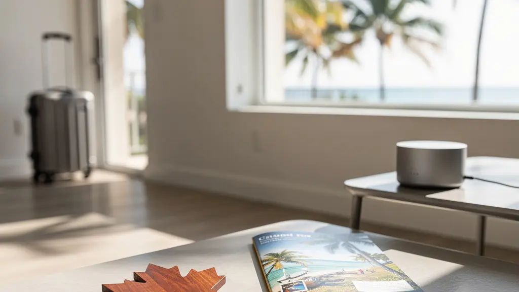 Modern home control center showing smart device management for vacation security planning