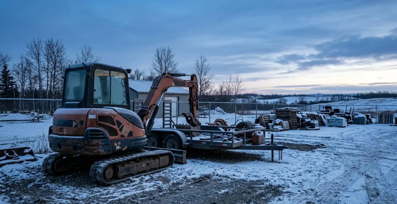 Professional editorial photograph depicting GPS asset tracking for small Canadian business equipment theft prevention