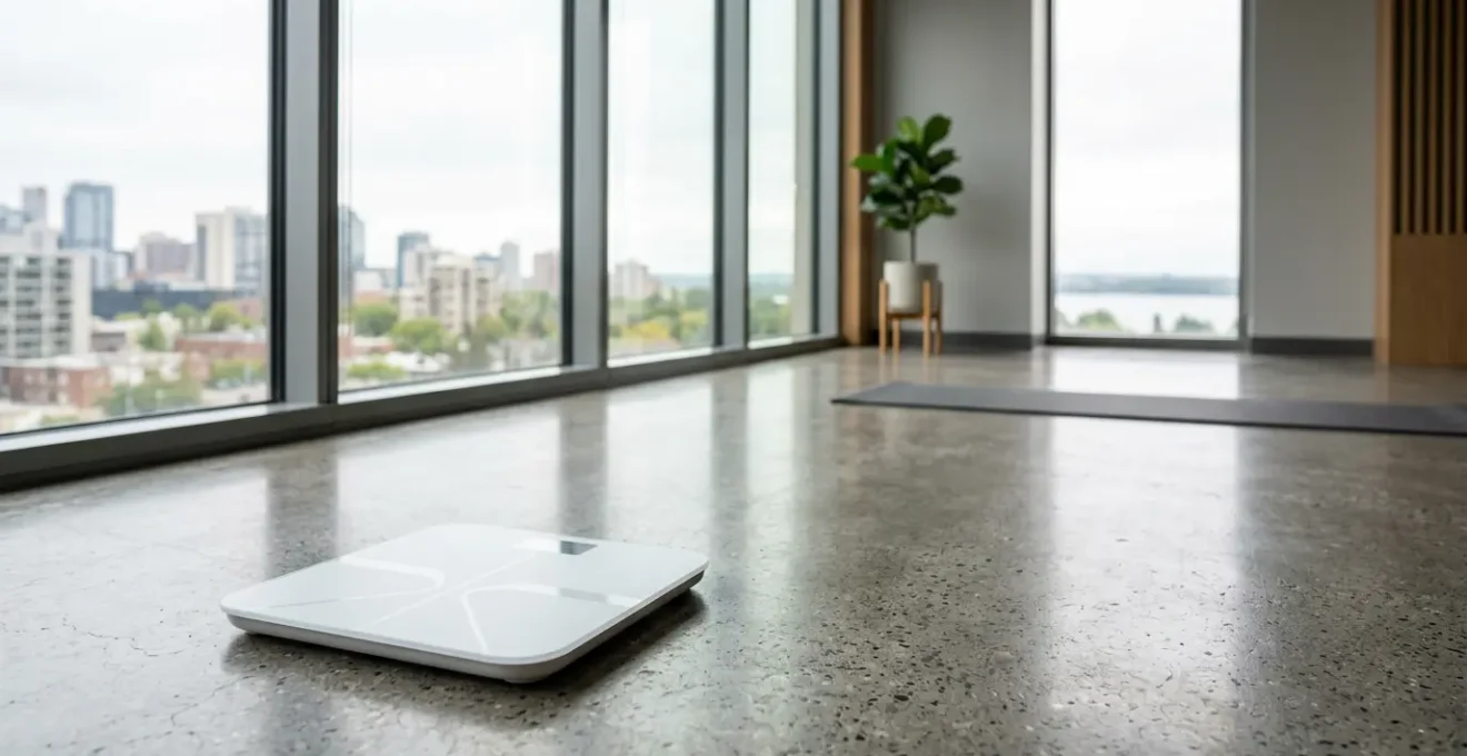 Modern smart scale technology for corporate wellness programs in professional setting